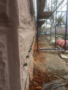 Ремонт стен и фундаментов павильона Узбекской ССР